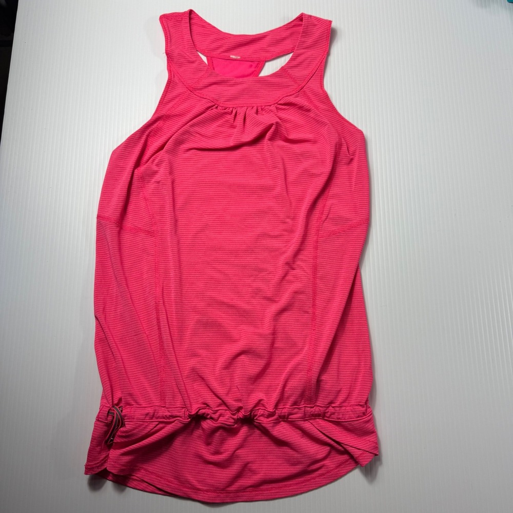 Lululemon Tank Top Athletic Workout Racerback Drawstring Pink Size 4